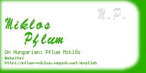miklos pflum business card